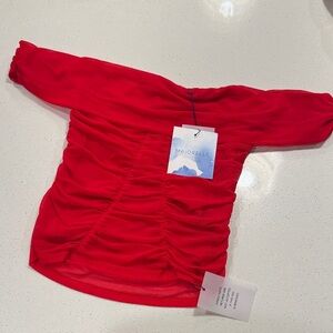 MAJORELLE Cara Top in Cherry Red